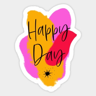 Happy Day – Motivation in fresh colors Sticker